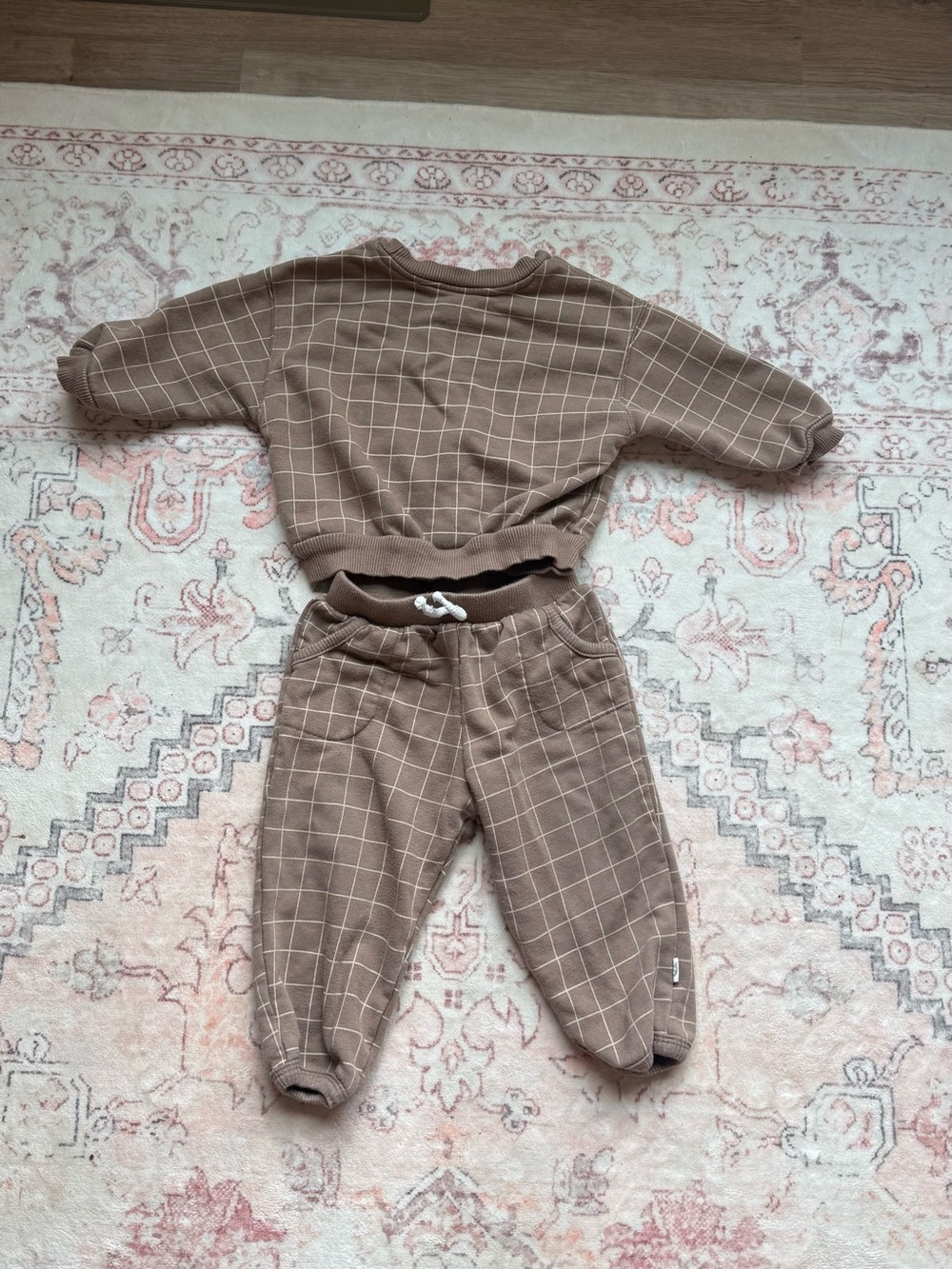 12m neutral sweat set